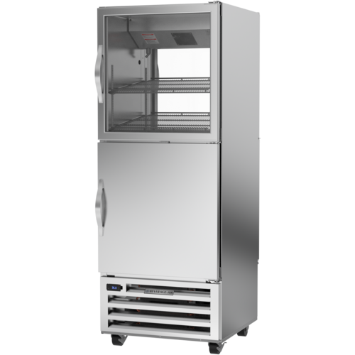 Beverage-Air RID18HC-HGS 27 1/4" 1 Section Solid & Glass Door Pass-Thru Refrigerator