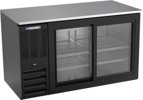 Beverage-Air BB58HC-F-GS-B 58" Glass Door Back Bar Cooler