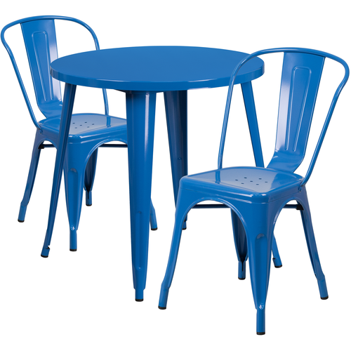 Flash Furniture CH-51090TH-2-18CAFE-BL-GG Patio Dining Set