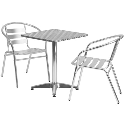 Flash Furniture TLH-ALUM-24SQ-017BCHR2-GG Patio Dining Set