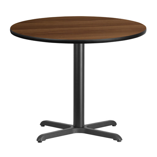 Flash Furniture XU-RD-36-WALTB-T3030-GG Dining Table