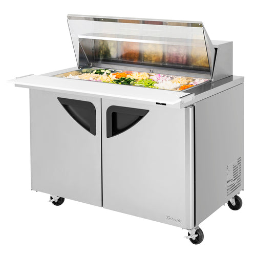 Turbo Air TST-48SD-18-N-CL 48 1/4" 2 Doors 18 Pan Mega Top Sandwich / Salad Prep Table