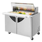 Turbo Air TST-48SD-18-N-CL 48 1/4" 2 Doors 18 Pan Mega Top Sandwich / Salad Prep Table
