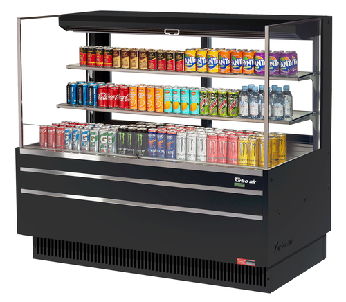 Turbo Air TOM-60L-UFD-W(B)-3S-N 58 3/4" Open Air Merchandiser