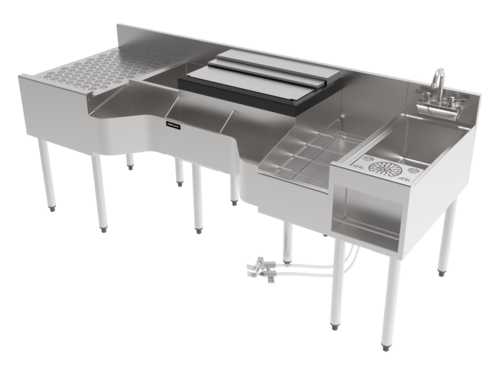 Perlick PCE78-A-6 78" Underbar Ice Bin / Cocktail Station