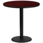 Flash Furniture XU-RD-42-MAHTB-TR24B-GG Dining Table