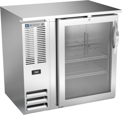 Beverage-Air BBN36HC-G-S 36" Glass Door Back Bar Cooler