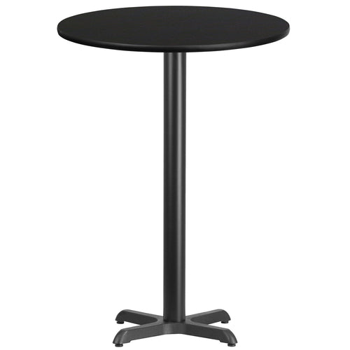 Flash Furniture XU-RD-30-BLKTB-T2222B-GG Dining Table