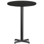 Flash Furniture XU-RD-30-BLKTB-T2222B-GG Dining Table