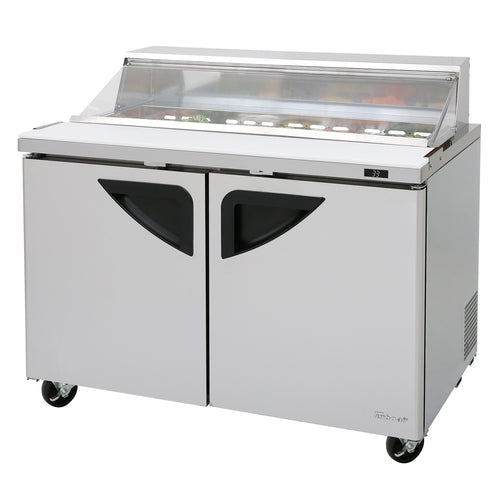 Turbo Air TST-48SD-N-CL 2 Doors 12 Pan Sandwich / Salad Prep Table