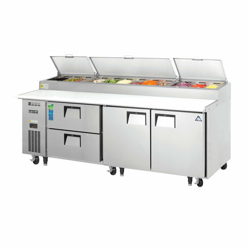 Everest EPPR3-D2 93 1/8" 2 Doors Pizza Prep Table