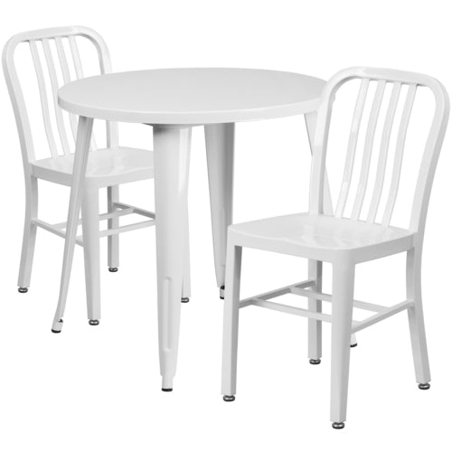 Flash Furniture CH-51090TH-2-18VRT-WH-GG Patio Dining Set