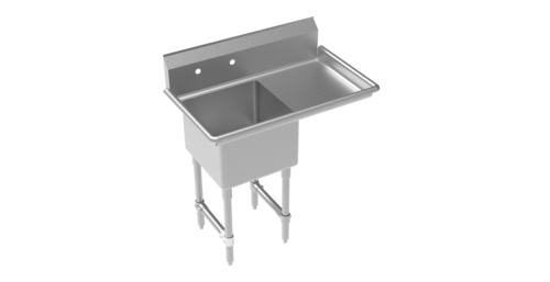 Krowne CS-1818-R-LF 40" Compartment Sink