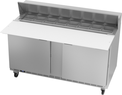 Beverage-Air SPE60HC-16C 60" 2 Doors 16 Pan Sandwich / Salad Prep Table