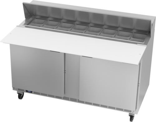 Beverage-Air SPE60HC-16C 60" 2 Doors 16 Pan Sandwich / Salad Prep Table