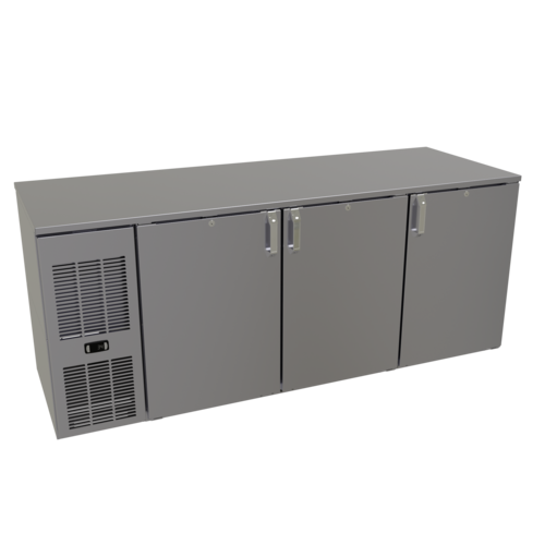 Glastender CP1FL72 72" Solid Door Back Bar Cooler