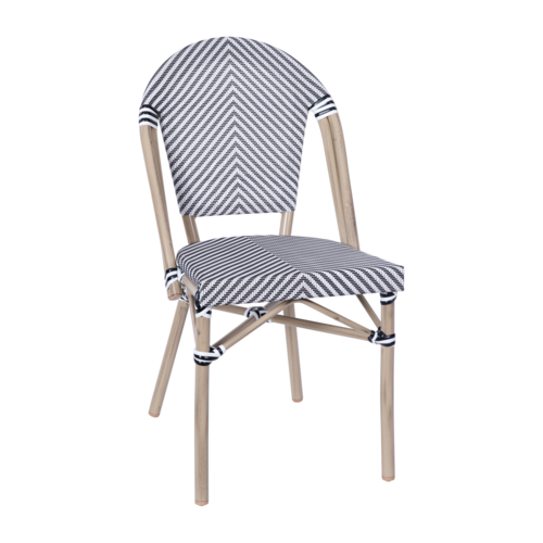 Flash Furniture SDA-AD642107-BLKWH-LTNAT-GG 18 1/2" Patio Chair