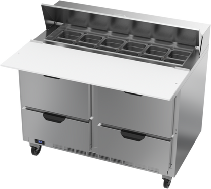 Beverage-Air SPED48HC-12C-4 48" 4 Drawer 12 Pan Sandwich / Salad Prep Table