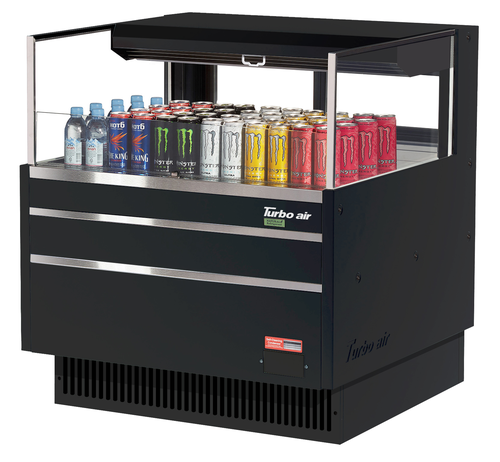 Turbo Air TOM-36L-UFD-W(B)-1S-N 34 3/4" Open Air Merchandiser