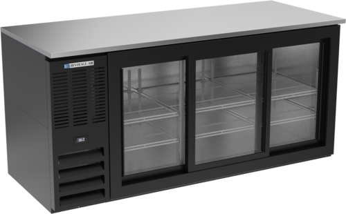 Beverage-Air BB72HC-GS-B 72" Glass Door Back Bar Cooler