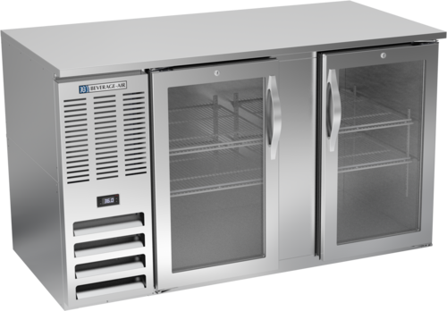 Beverage-Air BB58HC-FG-S 58" Glass Door Back Bar Cooler