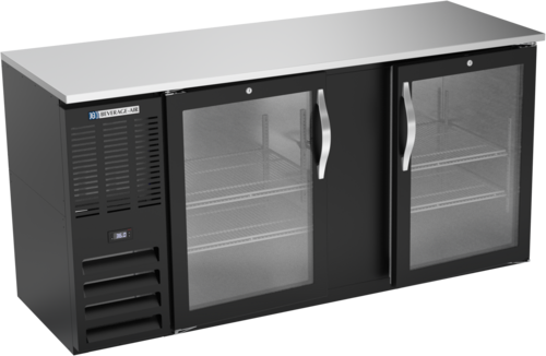 Beverage-Air BBN68HC-FG-B 68" Glass Door Back Bar Cooler