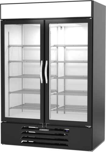Beverage-Air MMF49HC-1-B-IQ 52" 2 Section Freezer Merchandiser