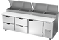 Beverage-Air DPD93HC-4 93" 1 Door Pizza Prep Table