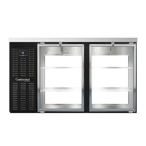 Continental Refrigerator BB59SNGDPT 59" Solid Door Back Bar Cooler