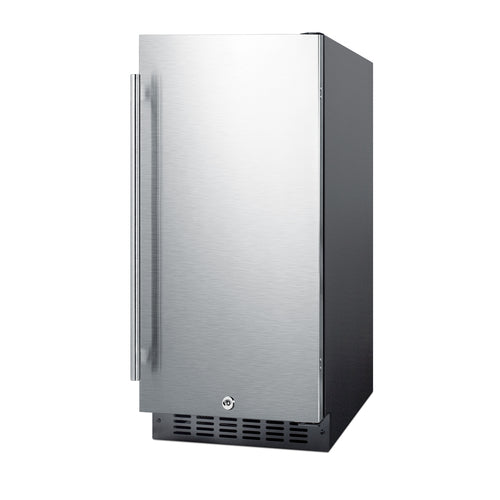 Summit ALR15BSS 14 3/4" Solid Door Undercounter Refrigerator