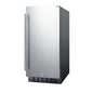 Summit ALR15BSS 14 3/4" Solid Door Undercounter Refrigerator