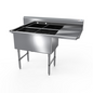 NBR 2SS-182414R18 58 1/4" Compartment Sink