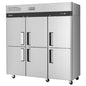 Turbo Air M3F72-6-N 77 3/4" 3 Section Solid Door Reach-In Freezer