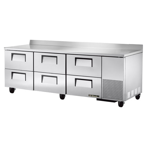 True TWT-93D-6-HC 93 1/4" 6 Drawer Worktop Refrigerator