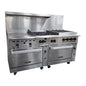 Vulcan 72SC-24GT4B24CB 72" 4 Burner Gas Restaurant Range