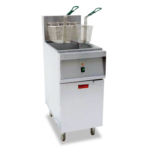 Omcan 44591 15 3/4" 40 lb Electric Floor Fryer