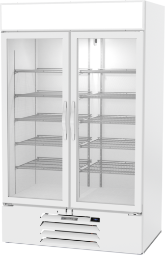 Beverage-Air MMF44HC-1-W-IQ 47" 2 Section Freezer Merchandiser