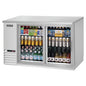 Everest EBB59G-SD-SS 57 3/4" Glass Door Back Bar Cooler