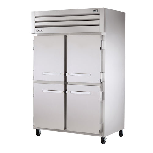 True STR2F-4HS-HC 52 5/8" 2 Section Solid Door Reach-In Freezer