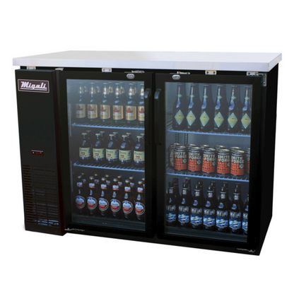 Migali C-BB48G-HC 48 3/4" Solid Door Back Bar Cooler