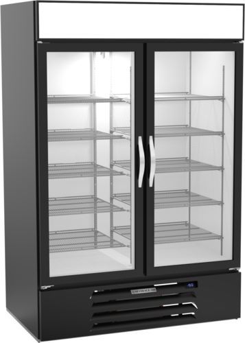 Beverage-Air MMF49HC-1-B 52" 2 Section Freezer Merchandiser
