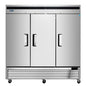 Atosa MBF8508GR 81 7/8" 3 Section Solid Door Reach-In Refrigerator