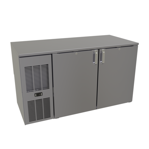 Glastender C1FL52 52" Solid Door Back Bar Cooler