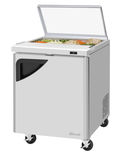 Turbo Air TST-28SD-N-GL 27 1/2" 1 Door 9 Pan Sandwich / Salad Prep Table