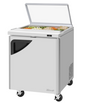 Turbo Air TST-28SD-N-GL 27 1/2" 1 Door 9 Pan Sandwich / Salad Prep Table