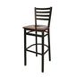 BFM Seating 2160B-SB W 17 1/2" Barstool