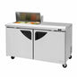 Turbo Air TST-60SD-08S-N(-LW) 60 3/8" 2 Doors 9 Pan Sandwich / Salad Prep Table