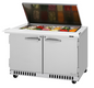 Turbo Air PST-48-18-FB-N-FL 48 1/4" 2 Doors 18 Pan Mega Top Sandwich / Salad Prep Table