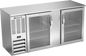 Beverage-Air BBN68HC-FG-S 68" Glass Door Back Bar Cooler