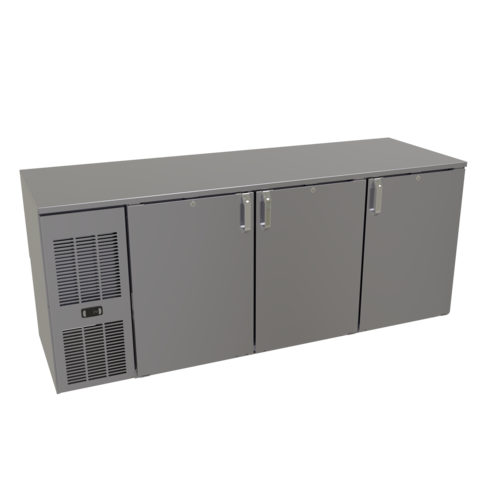 Glastender C1FL72 72" Solid Door Back Bar Cooler